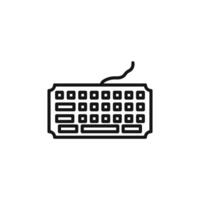 Keyboard icon outline collection in black and on white background vector