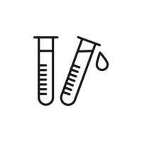 Laboratory test icon outline collection in black and on white background vector