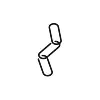 Link chain icon outline collection in black and on white background vector