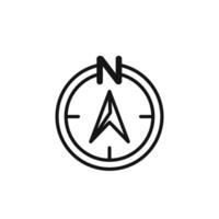 Navigator arrow icon outline collection in black and on white background vector