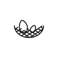Nest icon outline collection in black and on white background vector