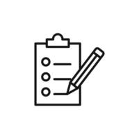 Note icon outline collection in black and on white background vector