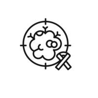 Oncology department icon outline collection in black and on white background vector
