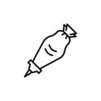 Pastry bag icon outline collection in black and on white background vector