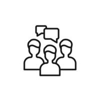 Person conversation icon vector