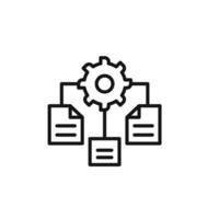 Procurement icon outline collection in black and on white background vector
