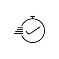 Quick approval icon outline collection in black and on white background vector