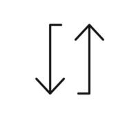 Repeat reload arrow icon outline collection in black and on white background vector