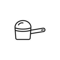 Scoop icon outline collection in black and on white background vector