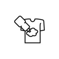 Softener clothes dirt icon outline collection in black and on white background vector