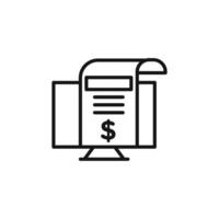 Subscription Model icon outline collection in black and on white background vector