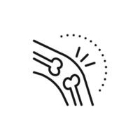 Treatment arthritis icon outline collection in black and on white background vector