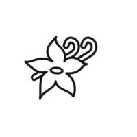 Vanilla icon outline collection in black and on white background vector