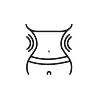 Weight loss icon outline collection in black and on white background vector