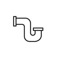 Water pipes icon outline collection in black and on white background vector