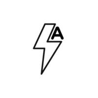 auto flash icon outline collection in black and on white background vector