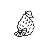 bergamot icon outline collection in black and on white background vector