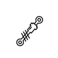 damper icon outline collection in black and on white background vector