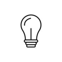 energy efficiency light bulb icon outline collection in black and on white background vector