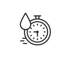 quick dry icon outline collection in black and on white background vector