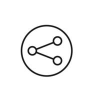 share icon outline collection in black and on white background vector