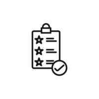 review icon outline collection in black and on white background vector