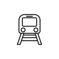 subway icon outline collection in black and on white background vector
