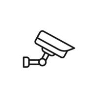 surveillance icon outline collection in black and on white background vector