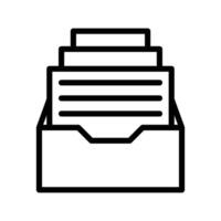 Archive folders icon linear logo mark in black and white vector