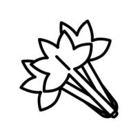Celery icon linear logo mark in black and white vector