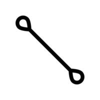 Cotton buds icon linear logo mark in black and white vector