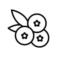 Cranberry icon linear logo mark in black and white vector