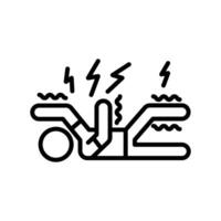 Epilepsy icon linear logo mark in black and white vector