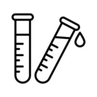 Laboratory test icon linear logo mark in black and white vector