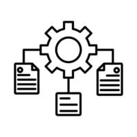 Procurement icon linear logo mark in black and white vector
