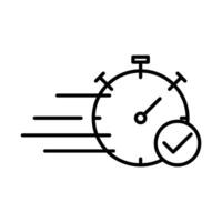 Quick approval icon linear logo mark in black and white vector
