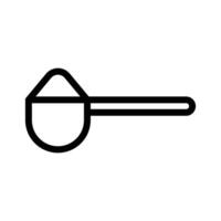 Scoop icon linear logo mark in black and white vector