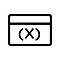 Variable symbol icon linear logo mark in black and white vector