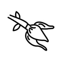 Ylang ylang icon linear logo mark in black and white vector