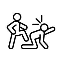 abandonment icon linear logo mark in black and white vector
