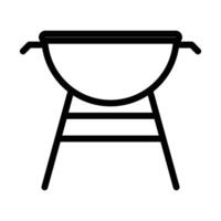 brazier icon linear logo mark in black and white vector
