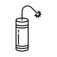 dynamite icon linear logo mark in black and white vector