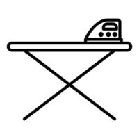 ironing table icon linear logo mark in black and white vector