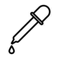 pipette icon linear logo mark in black and white vector