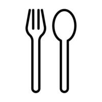 spoon and fork icon vector