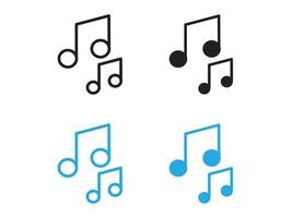 Music icon set vector