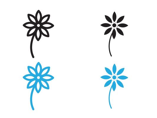 Spring season icon black and white outline sign