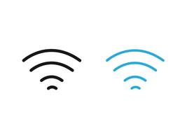 Wifi signal icon black and white outline sign vector