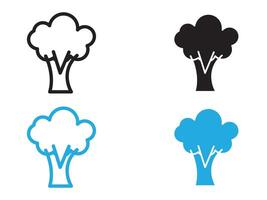 broccoli icon set vector