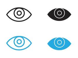 eye icon set vector